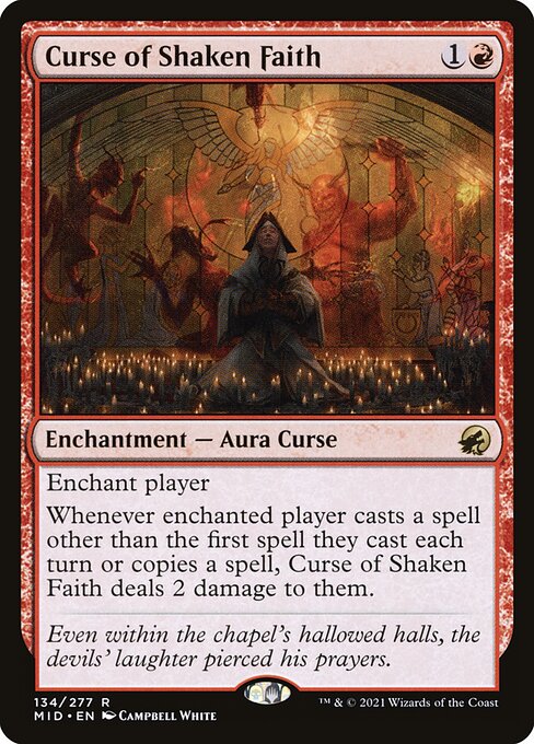 Curse of Shaken Faith (MID-134) (Foil)