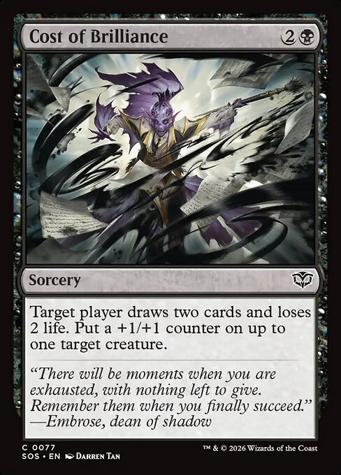 Cost of Brilliance (SOS-77) (Foil)