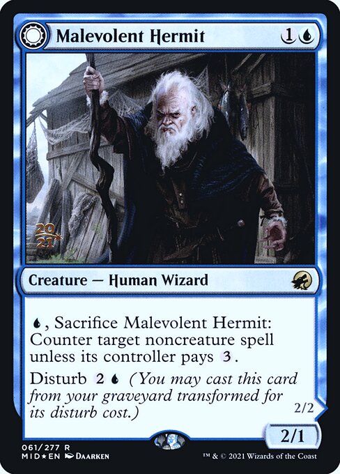 Malevolent Hermit // Benevolent Geist (PMID-61s) (Foil)