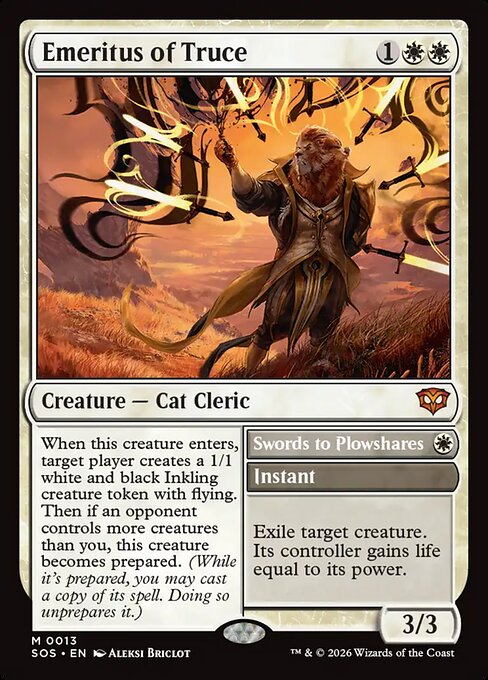 Emeritus of Truce // Swords to Plowshares (SOS-13) (Foil)