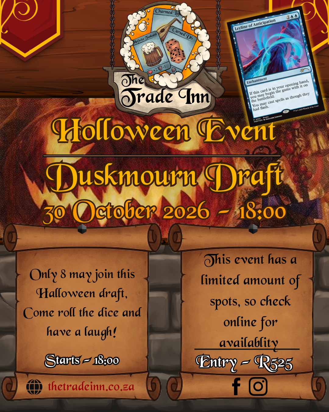 The Trade Inn - Holloween Draft - 30 October 2026
