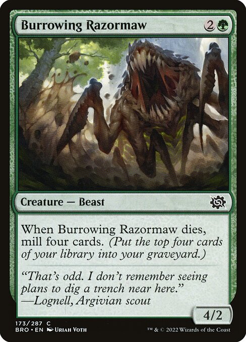 Burrowing Razormaw (BRO-173) (Foil)