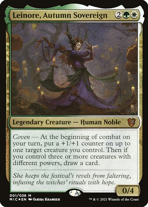 Leinore, Autumn Sovereign (OMIC-1) (Etched Foil)