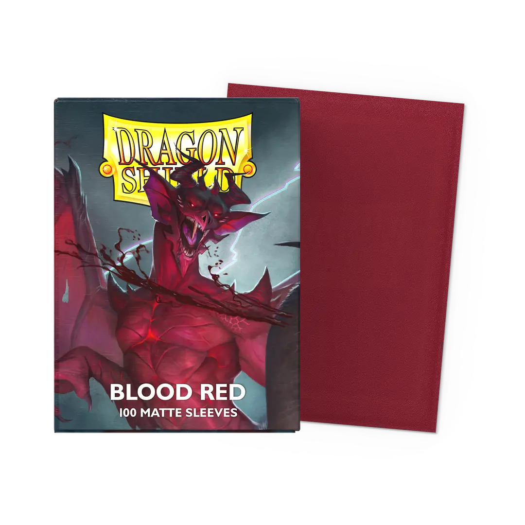 Dragon Shield: 100 Matte Sleeves - Blood Red