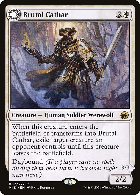 Brutal Cathar // Moonrage Brute (MID-7)