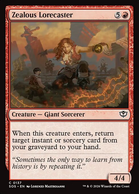 Zealous Lorecaster (SOS-137) (Foil)