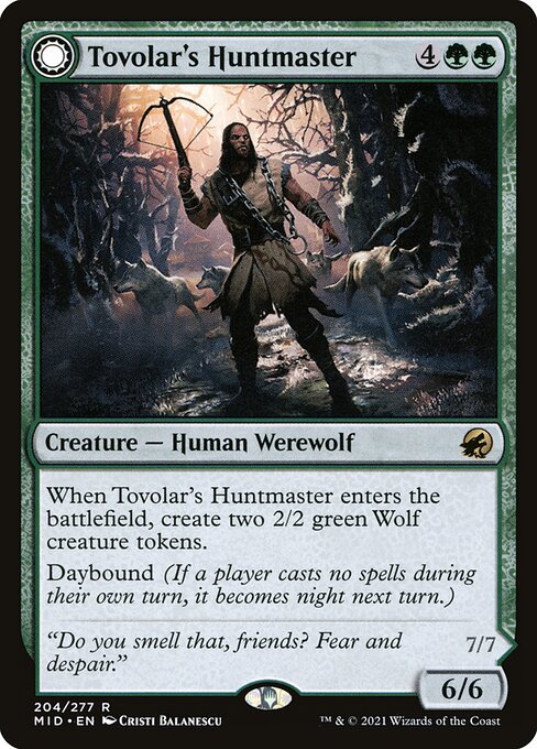 Tovolar's Huntmaster // Tovolar's Packleader (MID-204) (Foil)