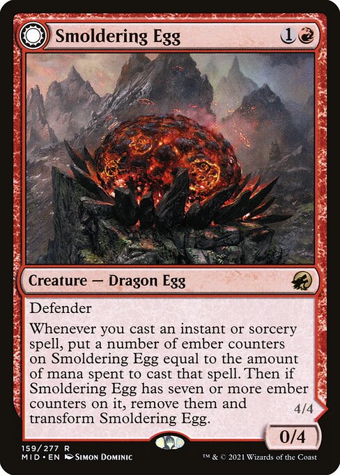 Smoldering Egg // Ashmouth Dragon (MID-159)