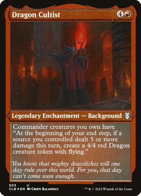 Dragon Cultist (CLB-503) (Etched Foil)