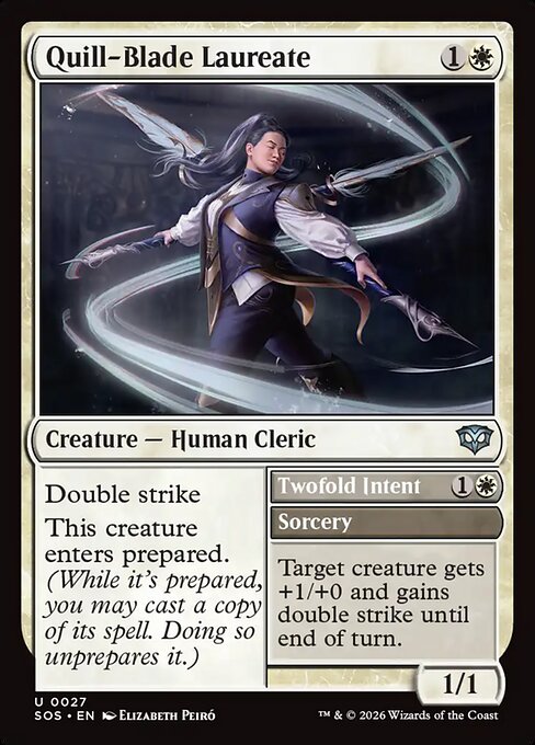 Quill-Blade Laureate // Twofold Intent (SOS-27)