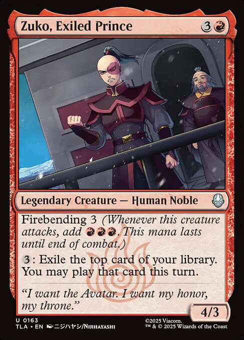 Zuko, Exiled Prince (TLA-163)