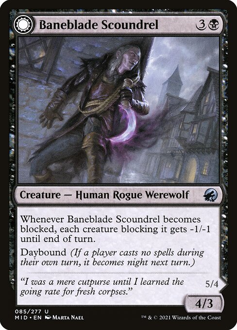 Baneblade Scoundrel // Baneclaw Marauder (MID-85)