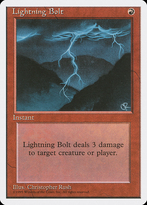 Lightning Bolt (4ED-208) [Played]