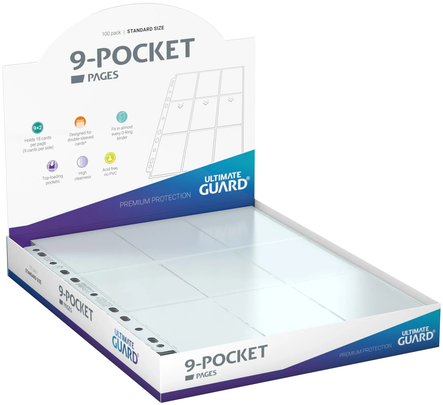 Ultimate Guard: 9-Pocket Pages (100 Pack Standard Size)