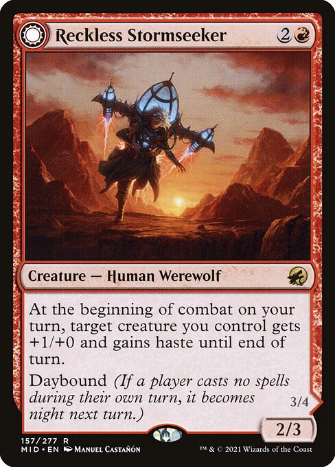 Reckless Stormseeker // Storm-Charged Slasher (MID-157)
