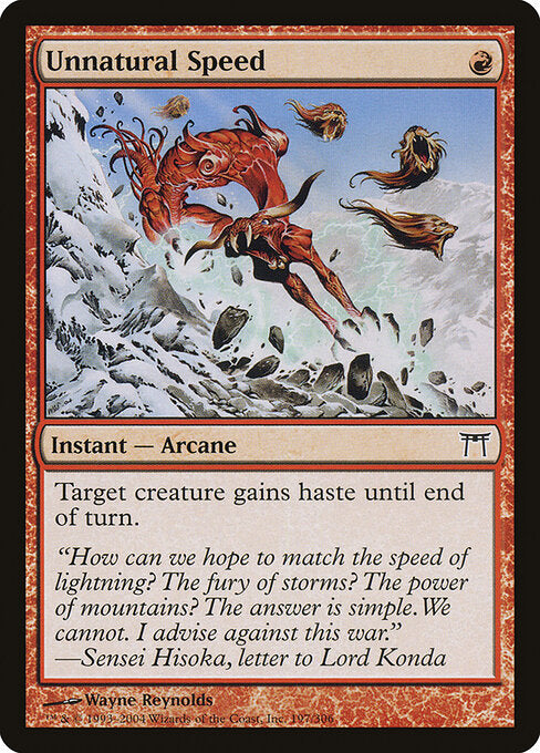 Unnatural Speed (CHK-197) (Foil)