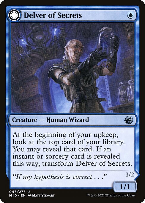 Delver of Secrets // Insectile Aberration (MID-47)