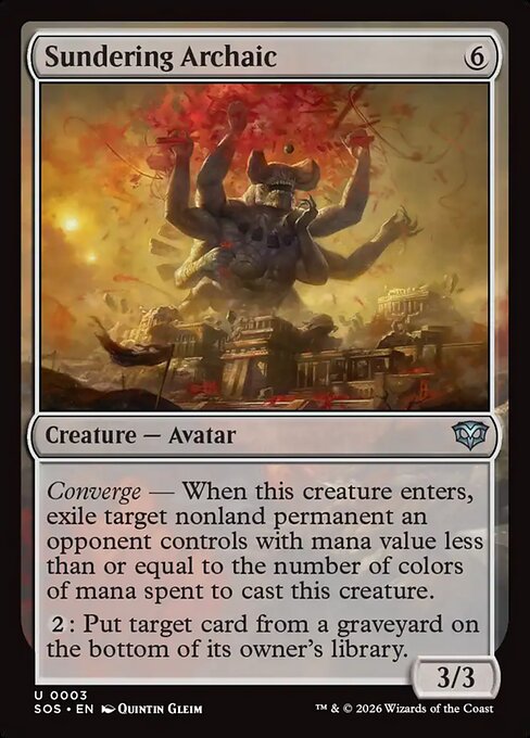 Sundering Archaic (SOS-3) (Foil)