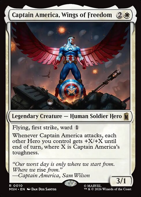 Captain America, Wings of Freedom (MSH-10) (Foil)