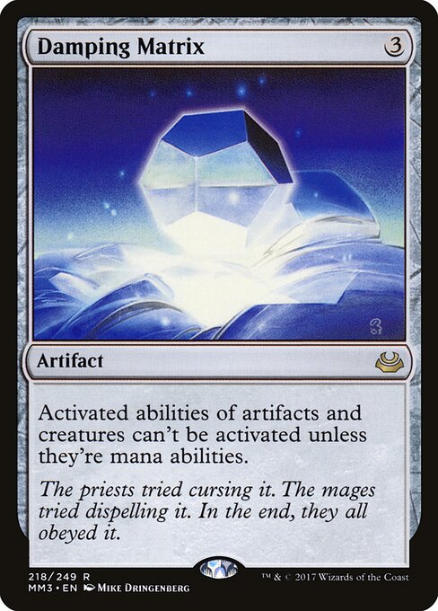 Damping Matrix (MM3-218)