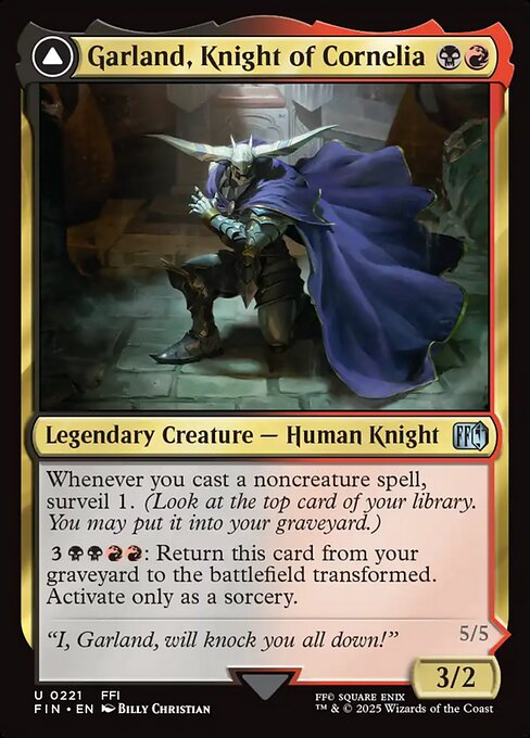 Garland, Knight of Cornelia // Chaos, the Endless (FIN-221)