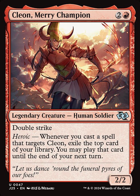 Cleon, Merry Champion (J25-47)