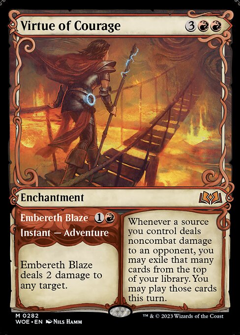 Virtue of Courage // Embereth Blaze (WOE-282) (Foil)