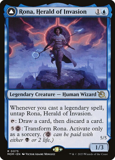 Rona, Herald of Invasion // Rona, Tolarian Obliterator (MOM-75) (Foil)