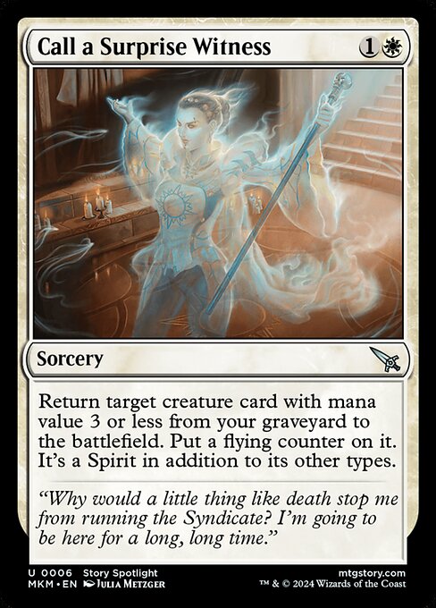 Call a Surprise Witness (MKM-6)